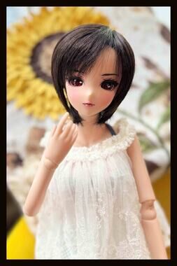 BJD Smart Doll 1/3 Volks Dollfie Dream SD DD MDD Natural Black Short Wig 8/9